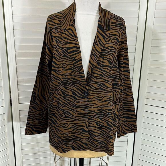 Lipslide Blazer Jacket XL Linen Blend Lightweight NWOT - Picture 2 of 11